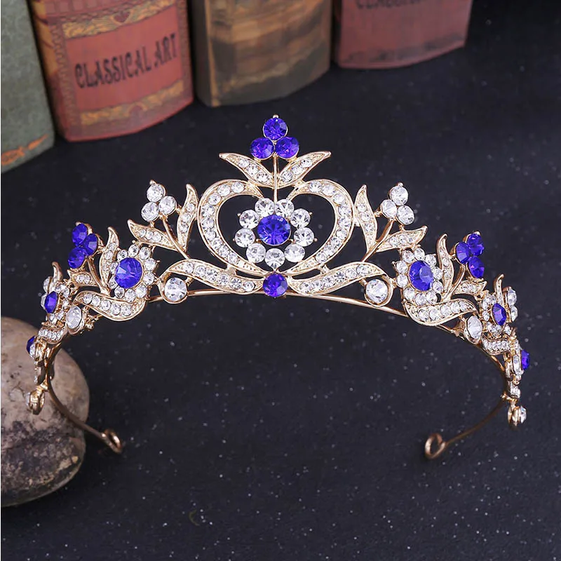 

FORSEVEN Rhinestons Tiaras and Crowns Crystal Large Apple Shape Women Headpiece Bridal Hair Jewelry Wedding Hair Accessories JL