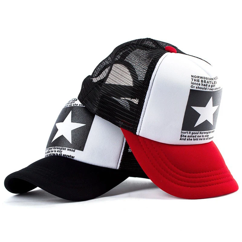Unisex Summer Pentagram Baseball Cap Women Man Multicolor Adjustable Sports Hat Male Female Mesh Breathable Snapback Caps CP0005 (7)