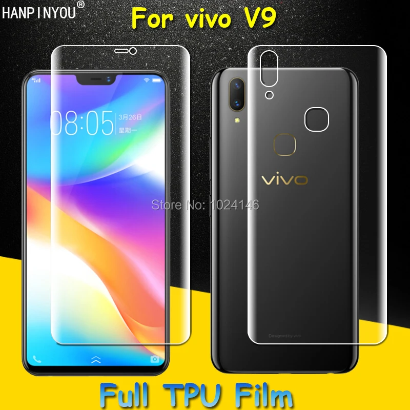 

Front / Back Full Coverage Clear Soft TPU Film Screen Protector For vivo V9 / Y85 6.3" , Cover Curved Parts (Not Tempered Glass)