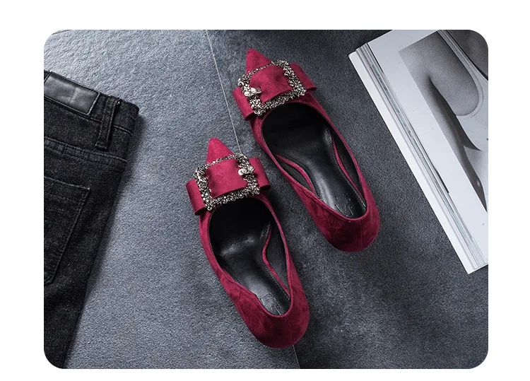 De Bonne Couleur Chaussures Hauts Qualité Casual Rouge 2018 Talons Mince Nouvelle Mariage Arrivée Pointu qwc1Z