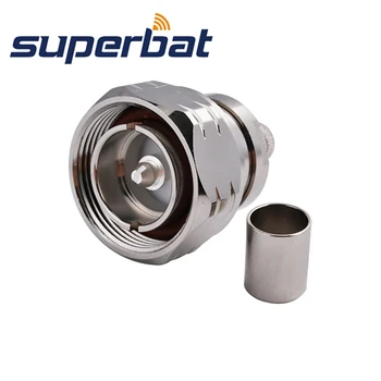 

Superbat 7/16 Din 50 Ohm Crimp Plug Male with O-ring RF Straight Connector Cable Mount for Coaxial Cable LMR400 RG8