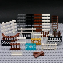Bricks City Accessories Fence Railing Stairs MOC Mini Figures House Garden Military ww2 Toys city parts Building Blocks creator(China)