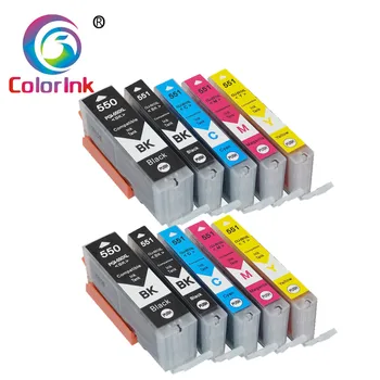 

ColorInk 10Pk 550XL 551XL ink cartridge 550 551 PGI550 CLI551 for Canon PIXMA IP7250 MG5450 MX925 MG5550 6450 5650 printer