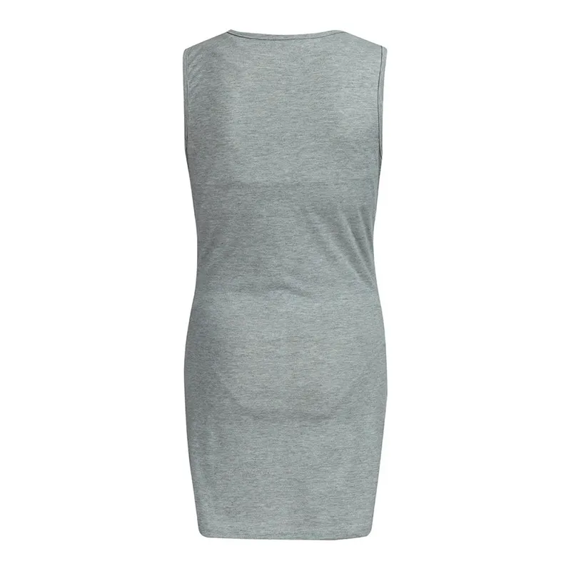 Maternity clothes summer 2019  new  Women Maternity Summer Sleeveless Letter Print Casual Sundress Pregnancy Dress  (4)