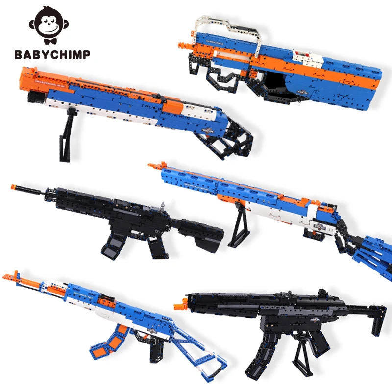Военная армейская Оружейная серия SWAT AK47 98K строительные блоки модель оружия