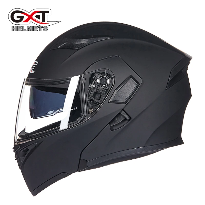 Горячая Распродажа GXT 902 moto rcycle откидной шлем модульный шлем мото велосипедные шлемы черный солнцезащитный козырек безопасность двойной объектив гоночный шлем - Цвет: 1