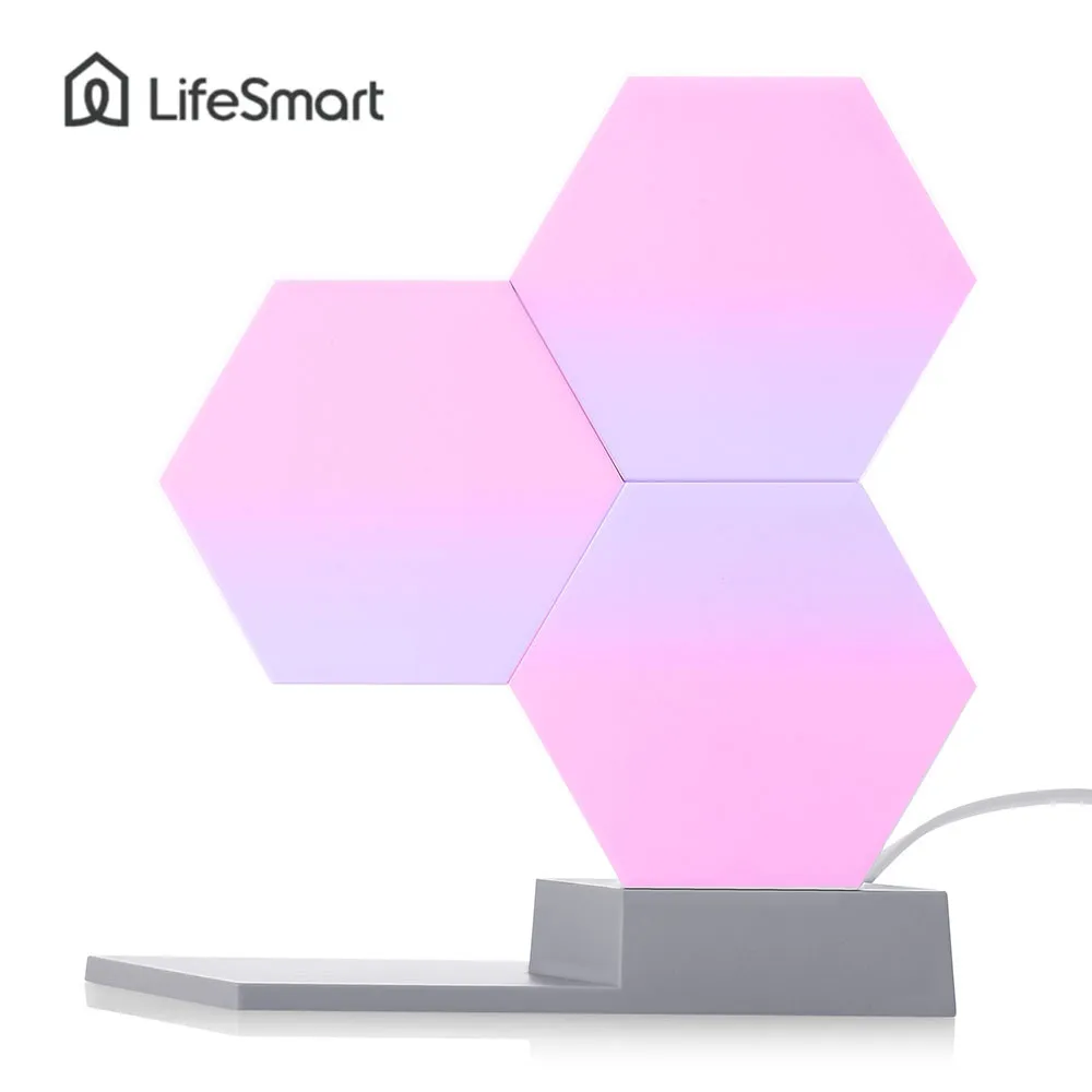 

Lifesmart Quantum Night Light Geometry Assembly Night Lamp Ambient Lamp Smart App Remote Voice Control DIY Illuminations