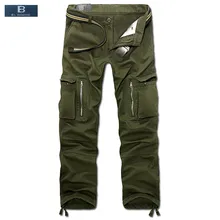 [EL Barco] новые хлопковые военные брюки карго мужские повседневные мягкие черные Хаки армейская зеленая молния карманные мужские длинные штаны размер 28-40