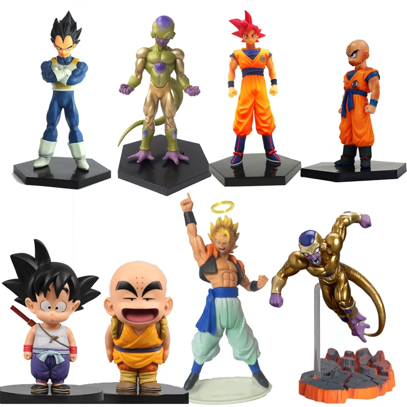 Venta caliente Anime Dragon Ball Z figuras de acción juguetes PVC Goku krilin frieza cartoon juguetes marionetas figura juguetes para niños Venta caliente Anime Dragon Ball Z figuras de acción juguetes PVC Goku krilin frieza cartoon juguetes marionetas figura juguetes para niños