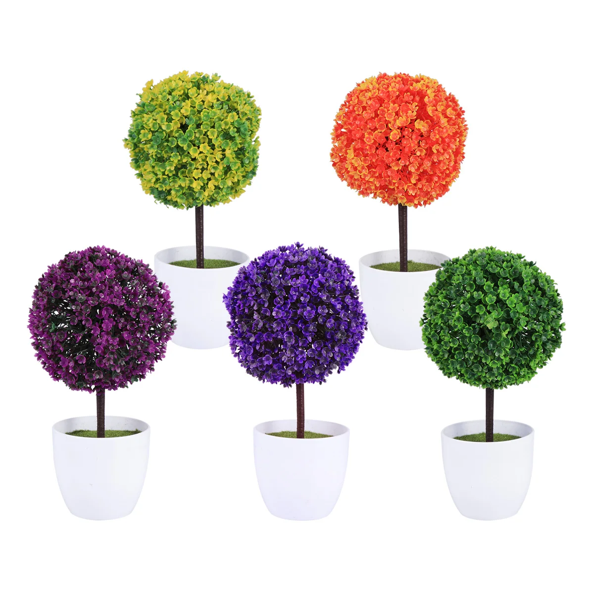 

Cute Artificial Plants Ball Simulated Plant Decorative Bonsai Plastic Flower Ball For Home Garden Decoration (Assorted Color)