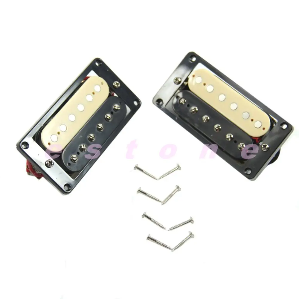 

1 Set of 2 one Black one Yellow Humbucker Double Coil Electric Guitar Pickups