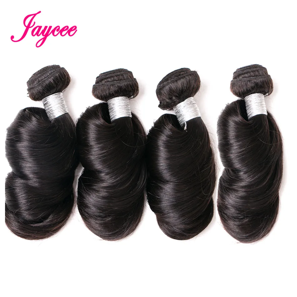 Mechones de pelo humano de la onda suelta de JAYCEE cabello indio tejidos paquetes 8 \