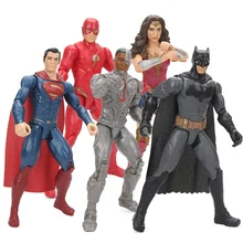 Оригинальные игрушки из комиксов Лига Справедливости чудо-женщина флэш Бэтмен Супермен киборг ПВХ фигурка игрушка Коллекция Модель Кукла