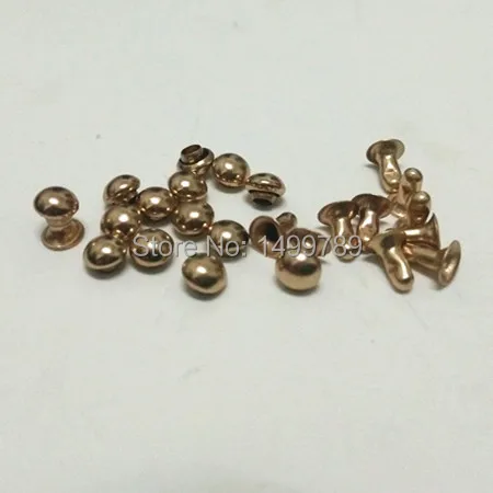 

DIY200Sets 4mm Accessories Rose Gold Mushroom Rivets Leather Craft Punk Studs Shipping Free