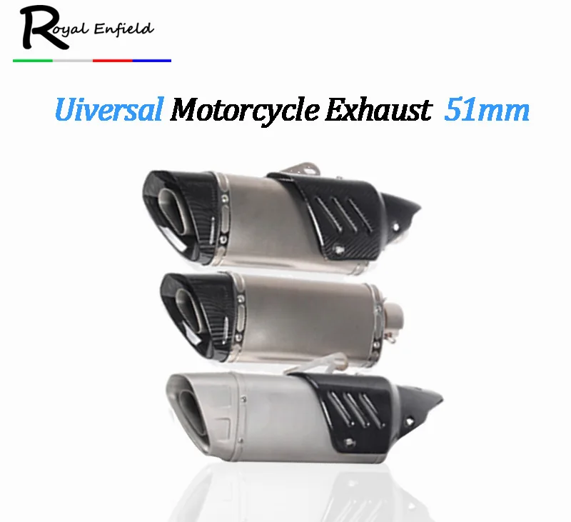 

Universal 36-51 mm Motorcycle exhaust Modified Scooter Exhaust carbon Muffle for YAMAHA R1 R3 R6 FZ6 For ATV Dirt bike exhaust