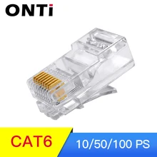 100 PCS RJ45 CAT6 Connector 8P8C Modular Plug Ethernet Cable Head 1Gbps Gigabit Network Crimp Crystal Head RJ 45 Connector 50P 100 PCS RJ45 CAT6 Connector 8P8C Modular Plug Ethernet Cable Head 1Gbps Gigabit Network Crimp Crystal Head RJ 45 Connector 50P