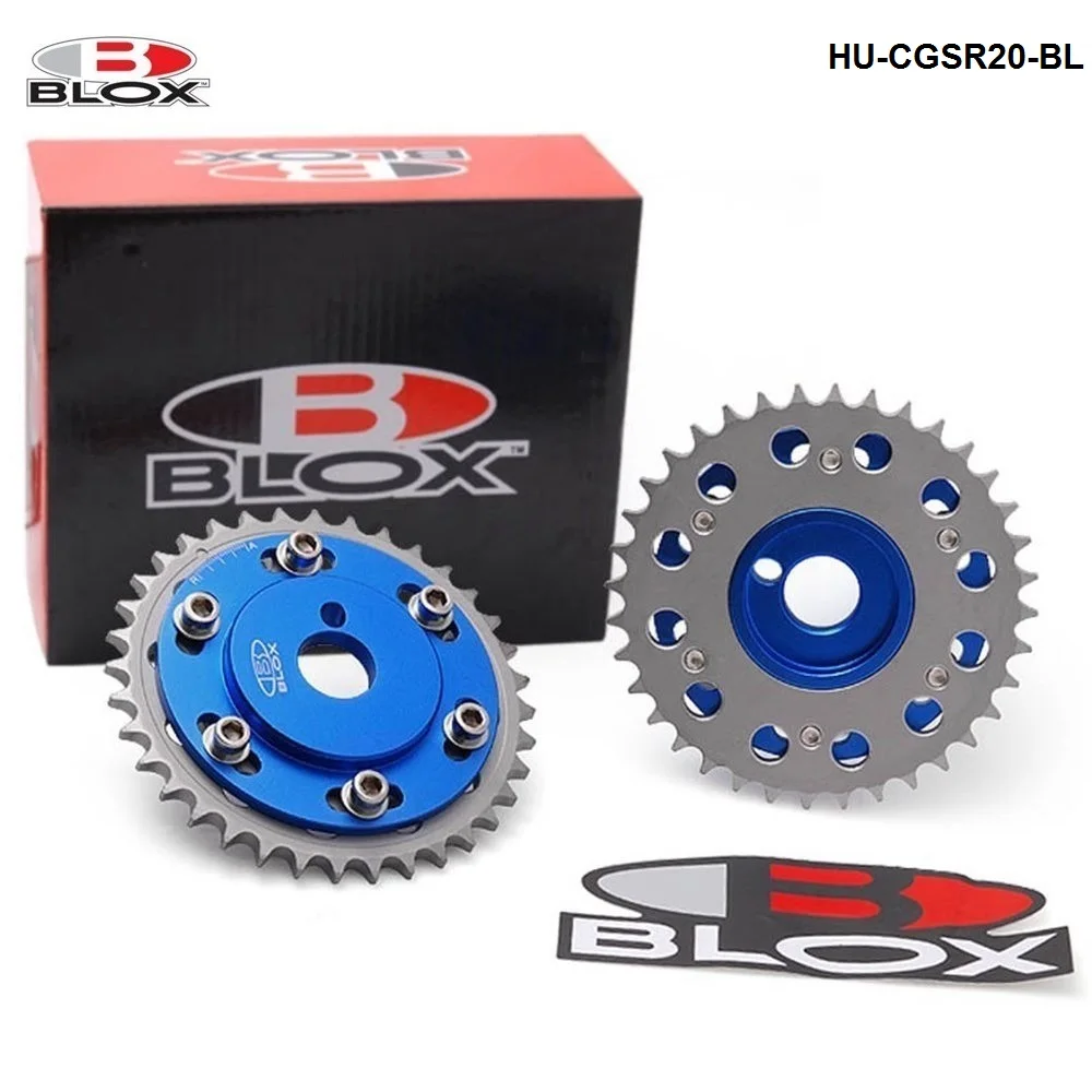 2Pcs For Nissian SR20DET Engine Aluminum Racing Adjustable Vernier Cam Gears Pulleys HU-CGSR20-BL cam gear pulley kit