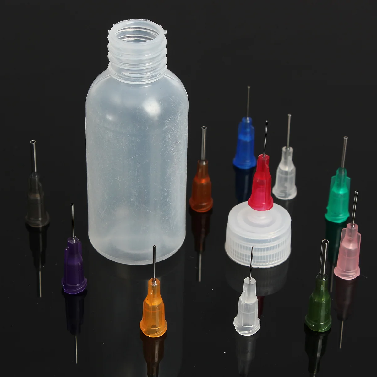 soldering copper wire FORGELO 30ml Transparent Polyethylene Needle Dispenser Dispensing Bottle for Rosin Solder Flux Paste + 11 Needles Tools stainless steel flux core wire