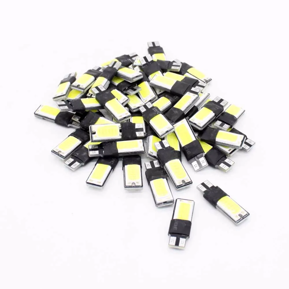 100 шт. Высоковольтная шина T10 194 W5W светодиодный COB интерьерные лампочки для номерного автомобильного знака номерной знак свет Парковка Резервное копирование светодиодный фонарь стоп сигналы