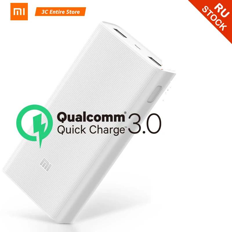 Original Xiaomi mi 20000mAh Banco de la energía de 2C USB-C 45W portátil cargador Dual USB Powerban