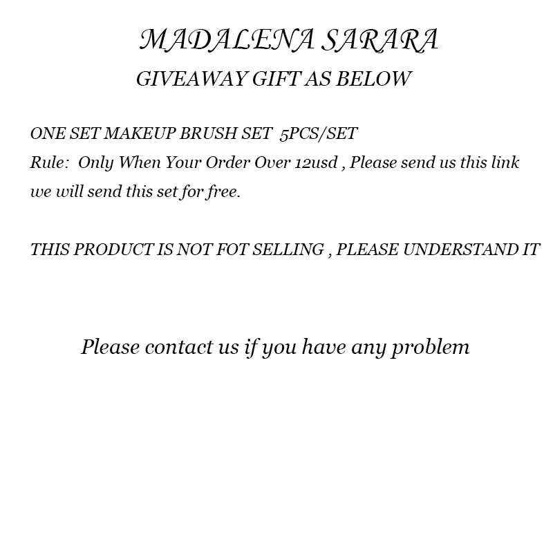 

MADALENA SARARA Giveaway Gift When Order Over 1usd Get One Set Makeup Bush Set For Free Hot On Sales 5PCS/SET Makeup Tools