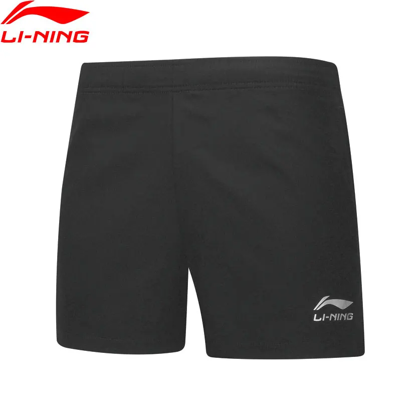 Li-Ning мужские шорты для настольного тенниса, дышащие, Стандартная посадка, командная одежда, подкладка, базовые спортивные шорты для соревнований, AAPP075 CAMJ19