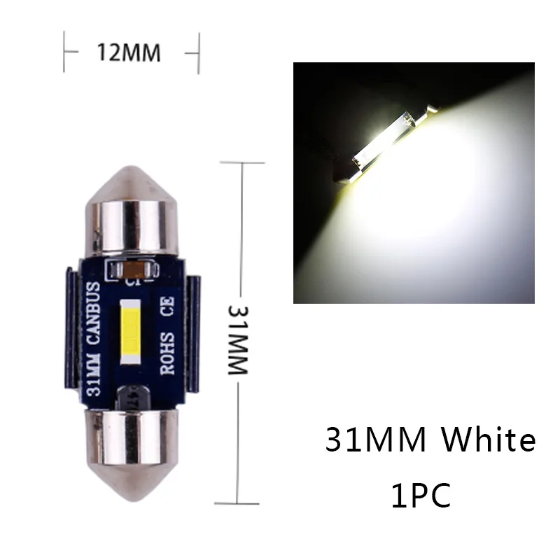1 шт., CANBUS c5w светодиодный 31 мм 36 мм 39 мм 41 мм 1SMD 1860 чип, светодиодный лампочка, автомобильный купольный светильник Canbus, без ошибок, автомобильная внутренняя лампа для чтения - Испускаемый цвет: 31MM