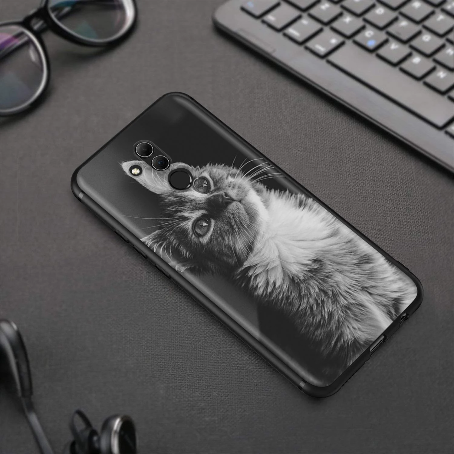 Чехол Lavaza с черными кошачьими и зелеными глазами для Huawei Honor 10 9 8 8x 8c 7x 7c 7a Note Nova 3 3i
