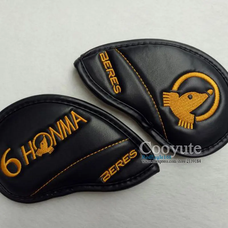 Новинка HONMA Golf головной убор PU утюги для гольфа крышка головки 4-11 S унисекс черный или красный клубный головной убор Cooyute