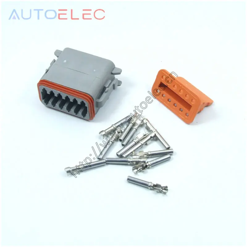 12 Pin DT06 12S разъемы OEM Deutsch DT серый и U barrel щипцы 1060 16 0122 для лодок KOMATSU kobelco|pin connector|terminal