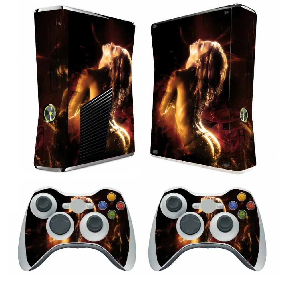 Детская 212 виниловая Защитная Наклейка для Microsoft xbox 360 Slim и 2 контроллера Скины Наклейка s для xbox 360 SLIM