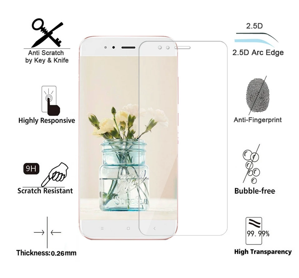 2.5D Tempered Glass For Samsung A7 2018 Glass Cover Tempered Glass Case For Samsung A7 2018 Protective Film Screen Protector 3D  (2)