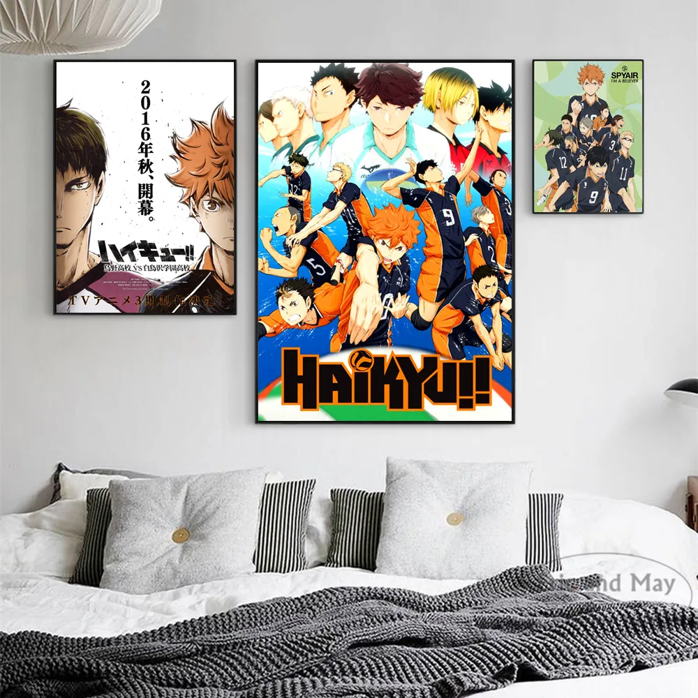 Haikyuu Anime Full Characters Canvas Art Print Painting Modern Wall Picture Home Decor Bedroom Decorative Posters No Frame