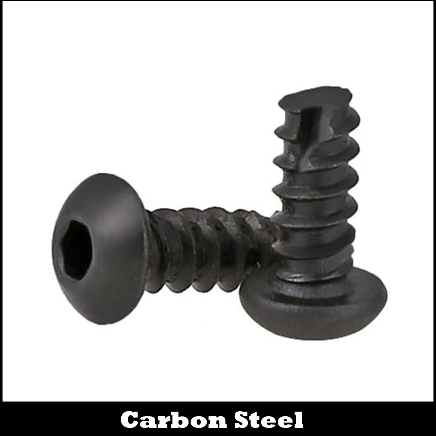 

M2.6 M2.6*8 M2.6x8 M2.6*10 M2.6x10 8.8 Grade Black Steel Pan Oval Head Cutting Thread Tail Hex Hexagon Socket Self Tapping Screw