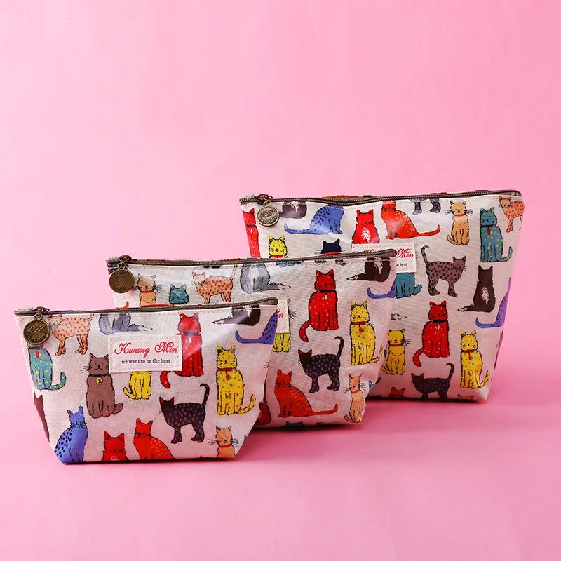 Mara's Dream, модная маленькая Женская водонепроницаемая сумка для косметики с принтом кота, косметичка для путешествий