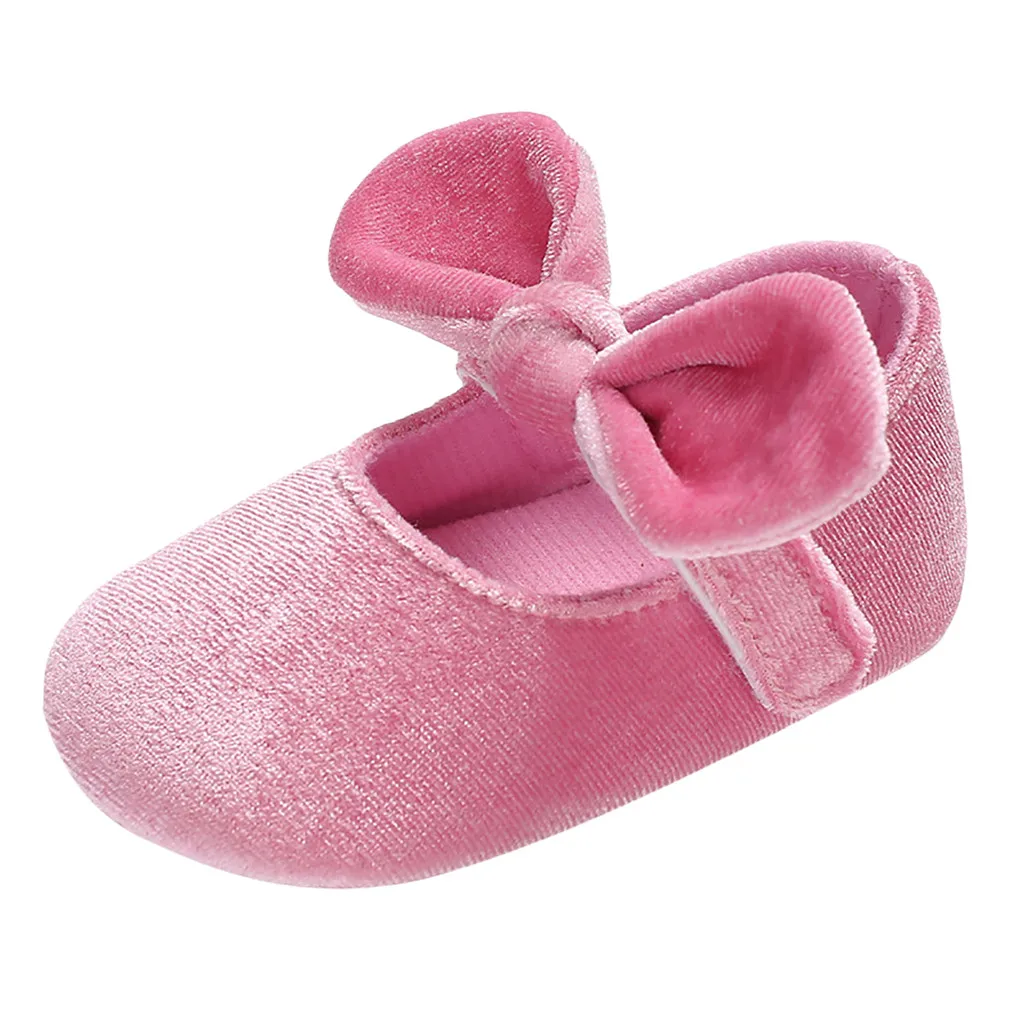 

Newborn Baby Girl First Walkers Toddler Cotton Bow Casual Shoes Infant Little Girls Princess Sequin Stars Leather Shoes #YL