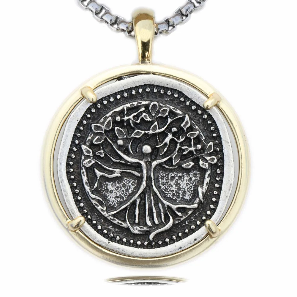

Mens Viking Necklace Tree of Life Pendant Celtics Jewelry