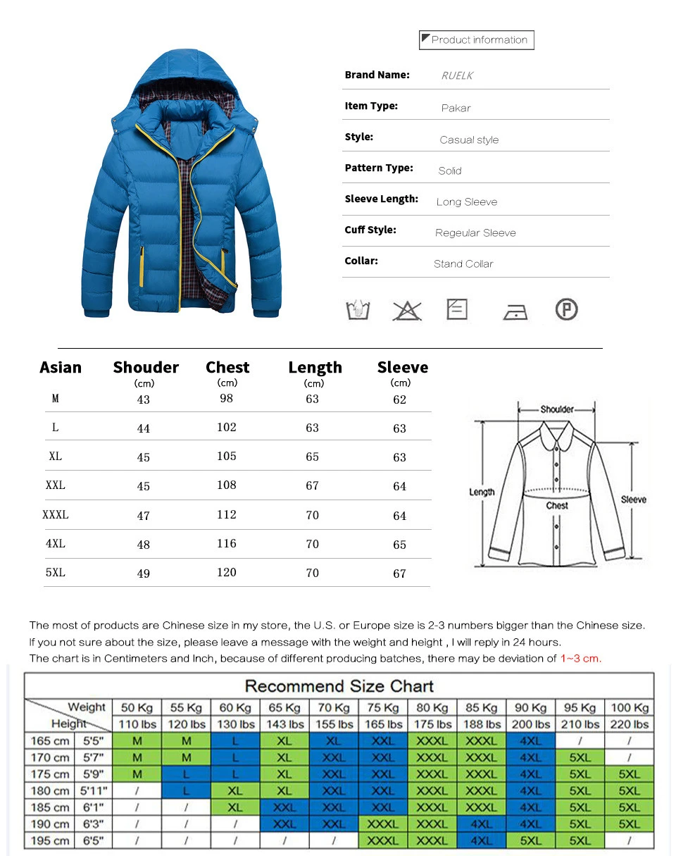 RUELK 5XL мужская зимняя куртка, теплые мужские пальто, модные толстые теплые мужские парки, Мужская брендовая одежда в стиле кэжуал