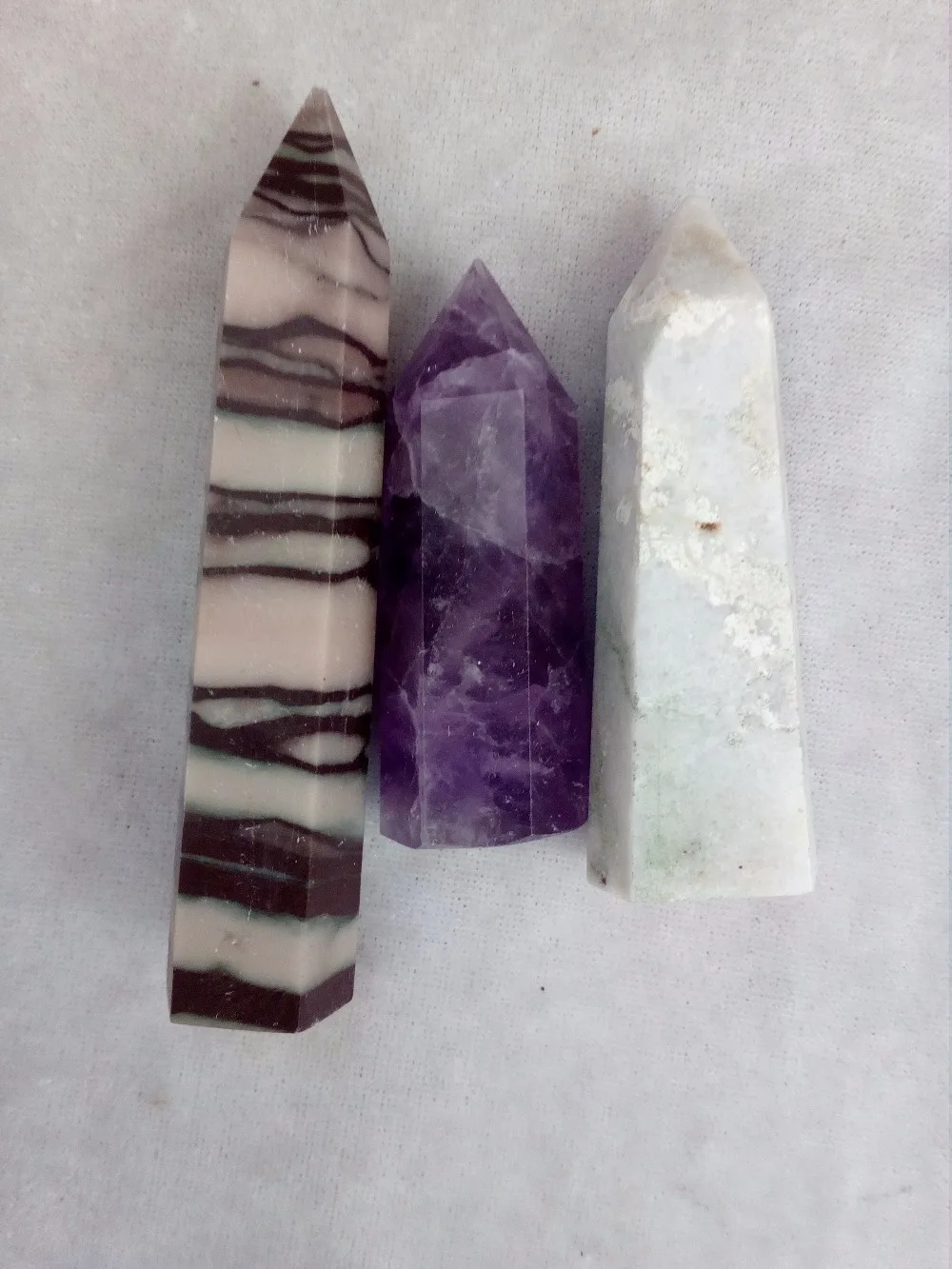 

NATURAL amethyst+] celestite+ Stripe jade CRYSTAL WAND
