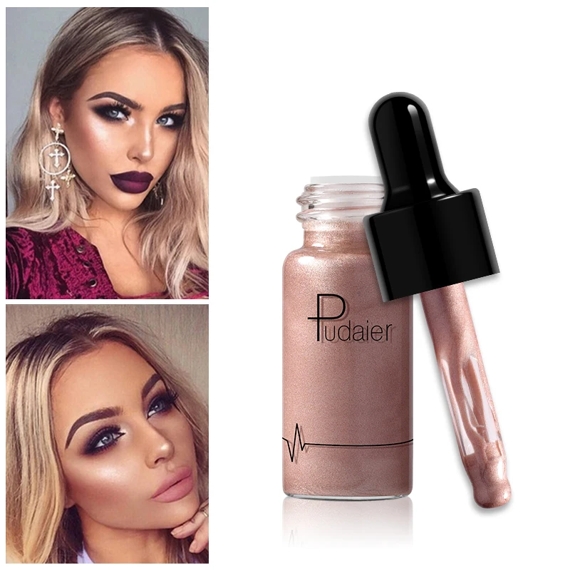 

Pudaier makeup Liquid brighten Highlighter 12 colors Make Up Cream Concealer Shimmer Shine Lips Face Bronzer Highliter Glow Kit