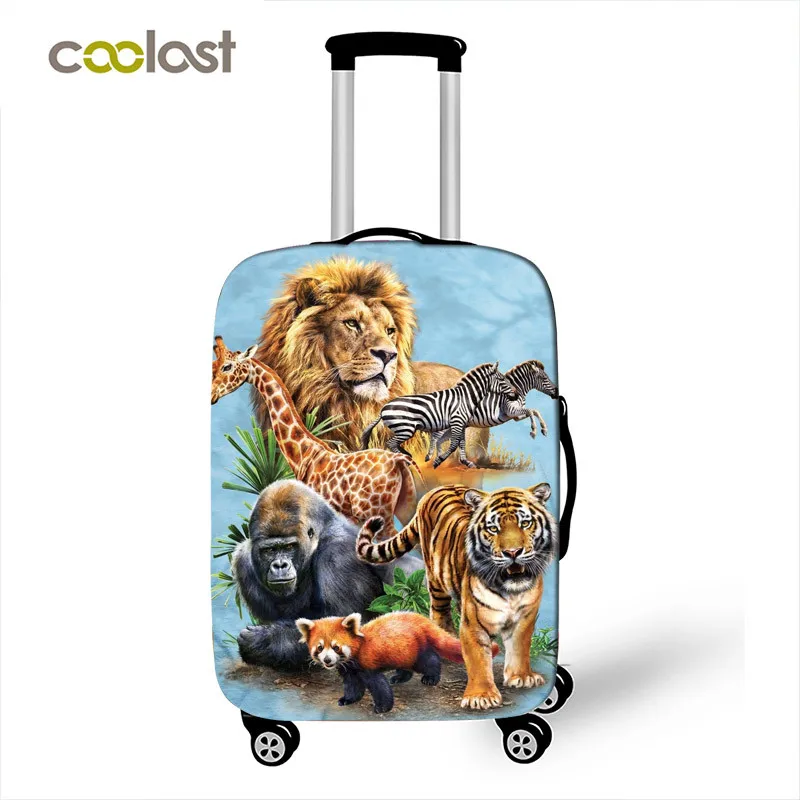 Милый чехол для багажа с изображением лошади/льва/собаки/кошки, аксессуары для путешествий, эластичный чехол для костюма, пылезащитный чехол на колесиках - Цвет: pxtgothic122
