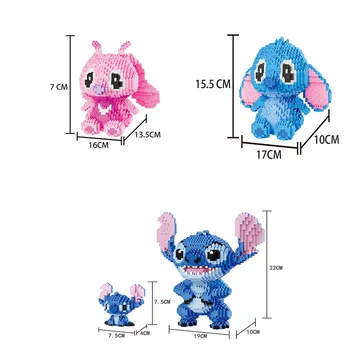 

Mini Brick Anime Stitch Angel Block Diy Character cartoon Building Toy For Children no box