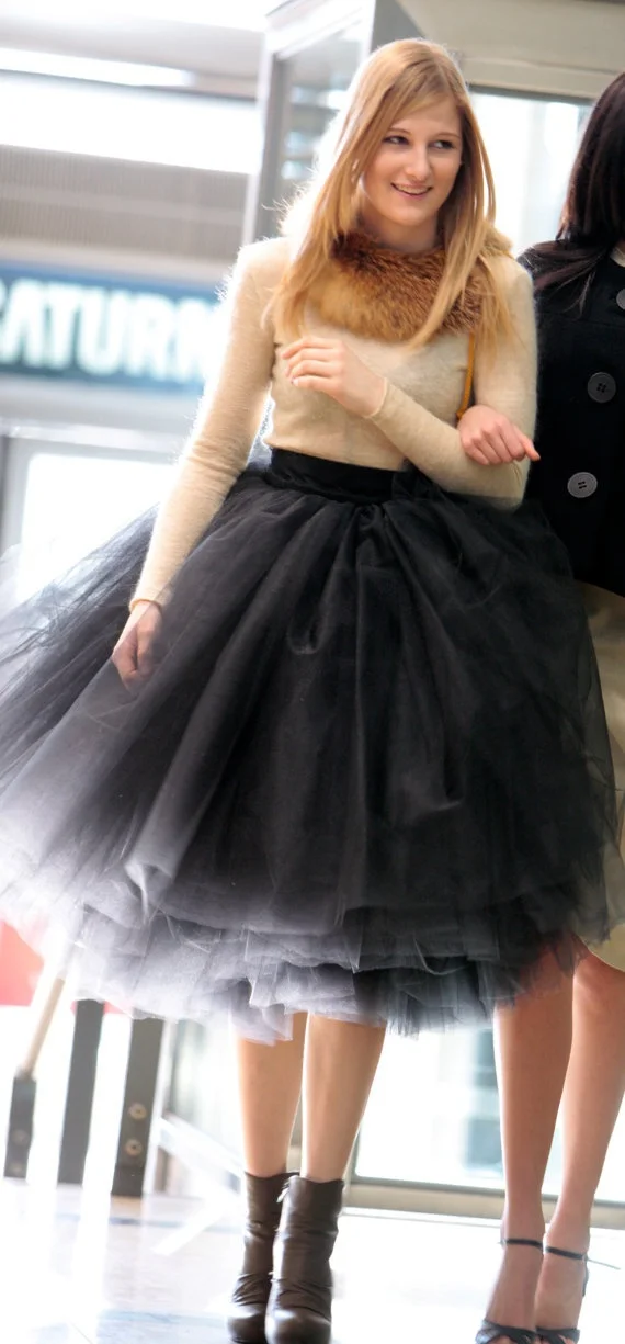 Новая мода новейшие дизайны Женская 5 слоев тюля атласная юбка по колено, сплошной естественный Цвет бальное платье юбка-пачка Для женщин