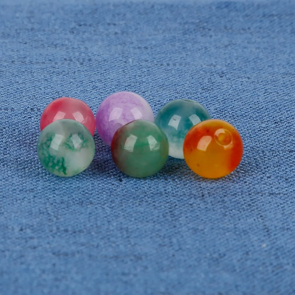 

Wholesale 6/8/10mm 5-10Pcs/Pack Stone Beads Round Loose Spacer Beads Pattern For Jewelry Making DIY Bracelet Necklace