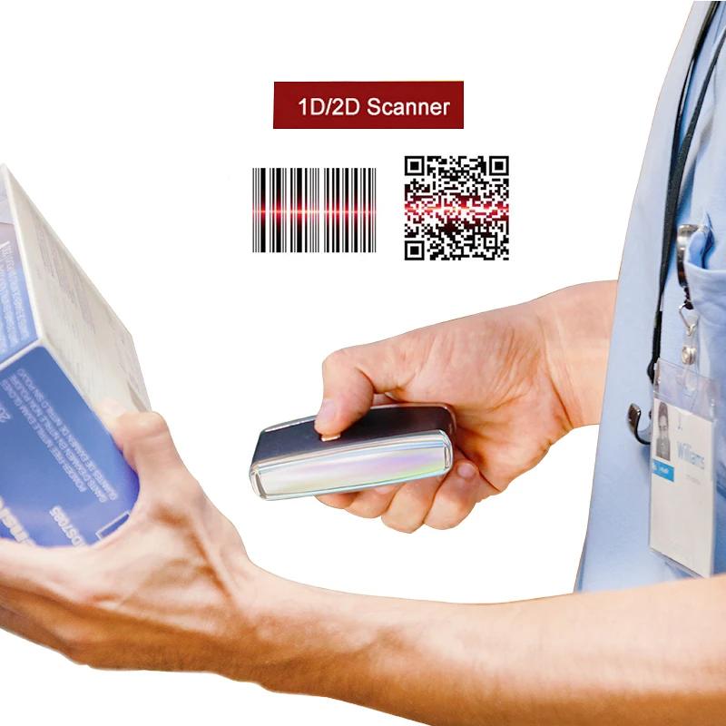 Leitor de Código de Barras Scanner a Laser Portátil de Bolso sem Fio Scanner de Código de Barras para Android Ios do Windows Bluetooth Light Red Ccd 9 Laser Portátil de bolso Sem Fio Bluetooth