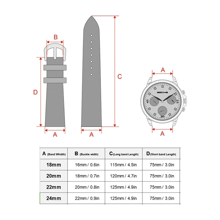 5054 size chart