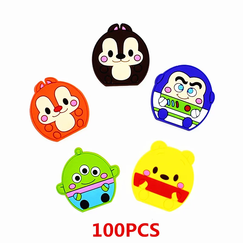 100 шт. Kawaii мультфильм белка медведь робот прекрасный мягкий деко аксессуары