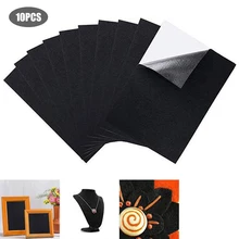 10 шт. 30*21 см самоклеющиеся флокированные листы черный с ворсистой отделкой лист для счетчика ткань дисплей коврик декоративная коробка для украшений подкладка Декор