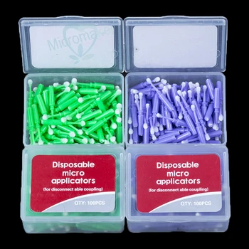 

New TypeDental 200pcs Disposable Cotton Soft Micro Applicators Brush Stick + 2 Handles High Quality