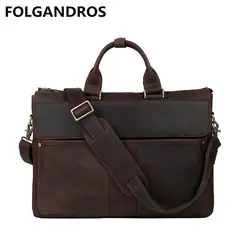 Известный бренд мужской портфель из натуральной кожи сумка через плечо винтажная перевозка документов из натуральной воловьей кожи Bolsa